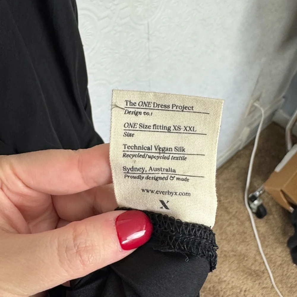 Ever By X The One Dress Project Multiwear Shirt Midi Belted Black Resort Flowy - Picture 14 of 15